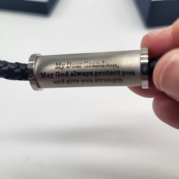 Bradford Exchange "Protection And Strength For My Grandson" Bracelet - Picture 7 of 11